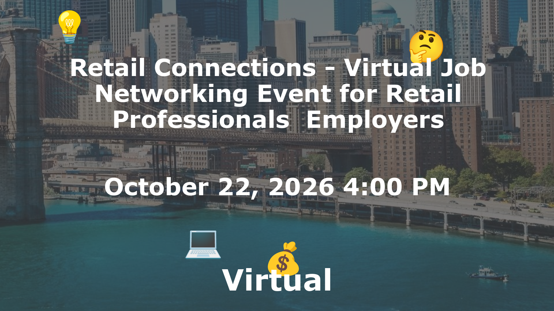 Retail Connections - Virtual Job  Networking Event for Retail Professionals  Employers event image